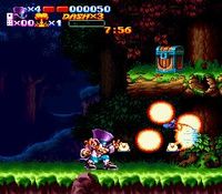 une photo d'Ã©cran de Nightmare Busters sur Nintendo Super Nes